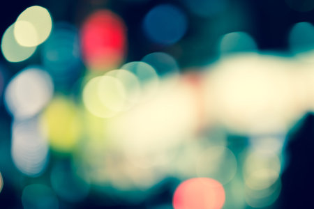 Bokeh street light Vintage background