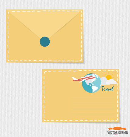 Envelope, Business working elements for web design , mobile applications, social networks. Modern Flat design vector illustration concept.のイラスト素材