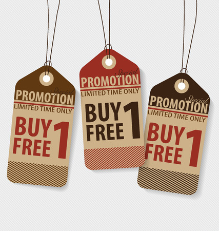 Price tag, sale coupon, voucher. Vintage Style template Design vector illustration.のイラスト素材