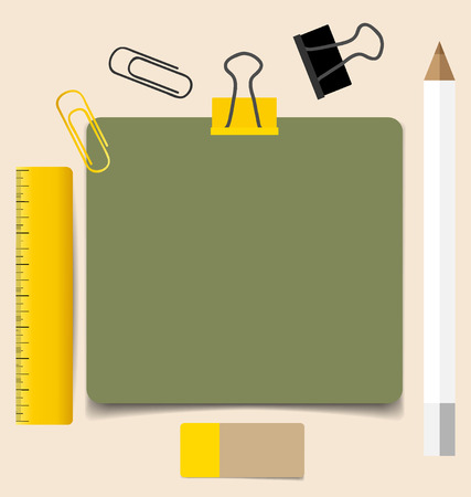 Cute note papers, ready for your message. Vector illustration.のイラスト素材