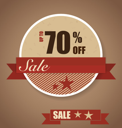 Sale Coupon, voucher, tag. Vintage Style template Design のイラスト素材