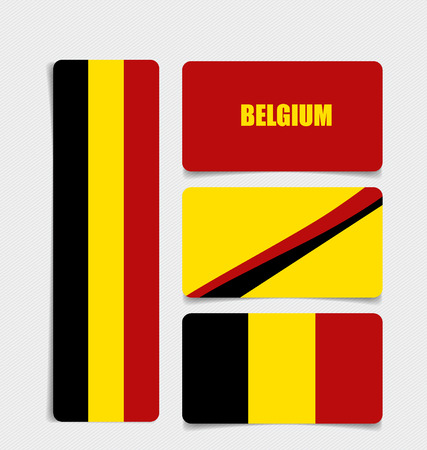 Belgium, Flags concept design. Vector illustration.のイラスト素材