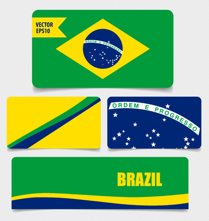 Brazil, Flags concept design. Vector illustration.のイラスト素材