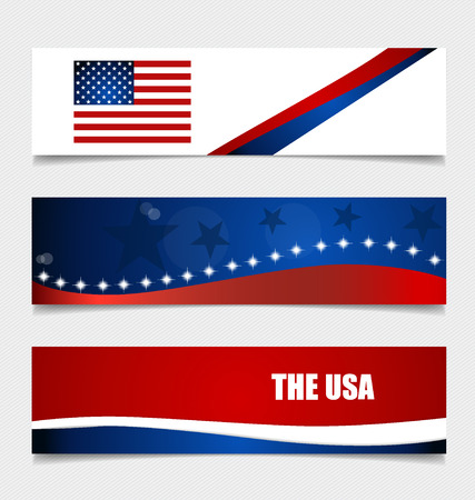 American Flag, Flags concept design. Vector illustration.のイラスト素材
