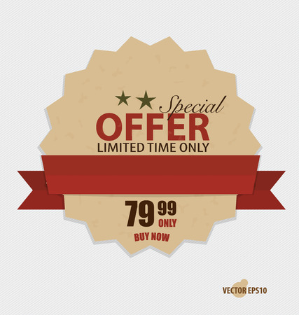 Sale Coupon, voucher, tag. Vintage Style template Design のイラスト素材