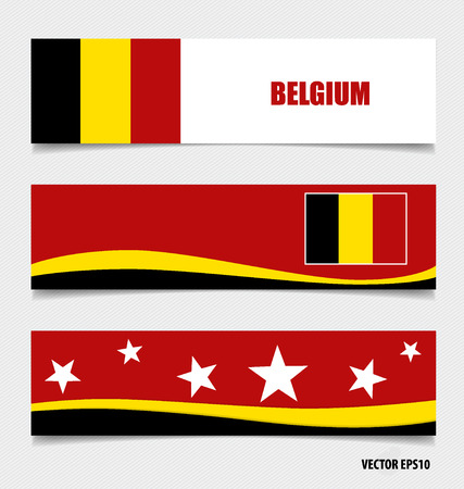 Belgium, Flags concept design. のイラスト素材