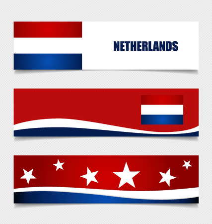 Netherlands, Flags concept design. Vector illustration.のイラスト素材