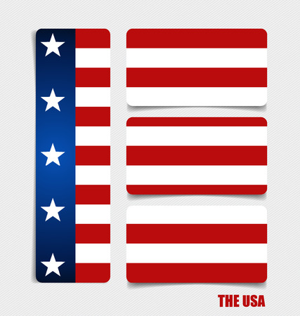 American Flag, Flags concept design. Vector illustration.のイラスト素材
