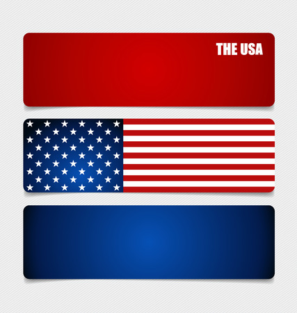 American Flag, Flags concept design. Vector illustration.のイラスト素材