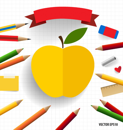 Welcome back to school, vector illustration.のイラスト素材