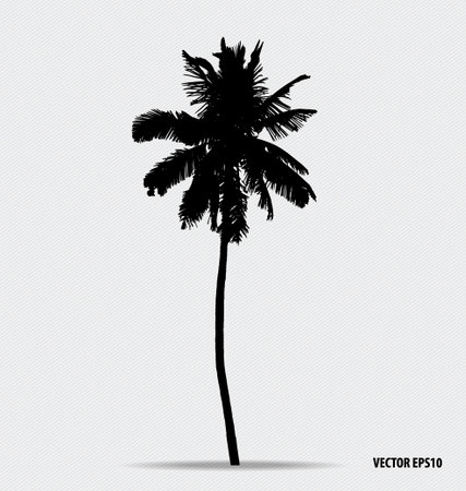 Tree silhouettes. Vector illustration.のイラスト素材