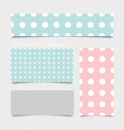 Cute patterns and seamless backgrounds. Ideal for printing onto fabric and paper or scrap booking.のイラスト素材