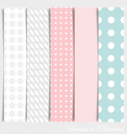 Cute patterns and seamless backgrounds. Ideal for printing onto fabric and paper or scrap booking.のイラスト素材
