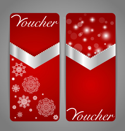 Gift coupon with gold ribbon. Vector illustration.のイラスト素材