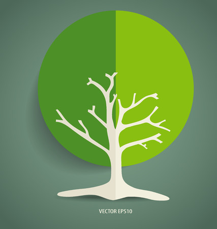 Abstract tree, vector illustration.のイラスト素材
