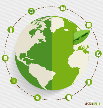 Ecology Infographics design elements. Vector illustration.のイラスト素材