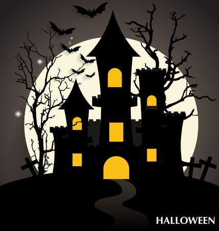 Happy Halloween design background. Vector illustration.のイラスト素材