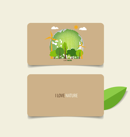 Nature banner, Eco organic labels and cards. Vector illustration.のイラスト素材