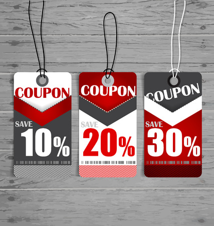 Price tag, sale coupon, voucher. Vintage Style template Design vector illustration.のイラスト素材