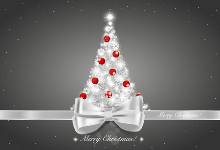 Christmas background with Christmas tree, vector illustration.のイラスト素材