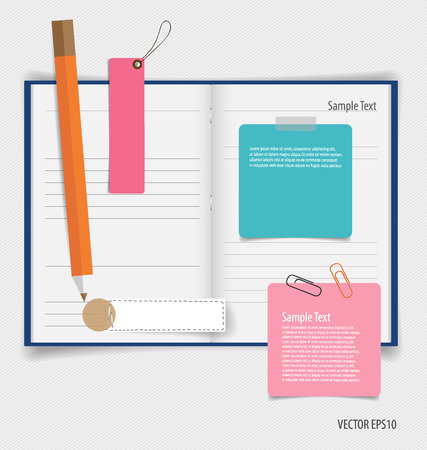 Collection of various papers, paper designs ready for your message. Vector illustration.のイラスト素材