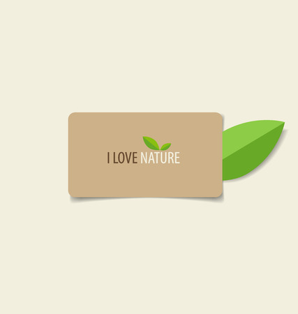 Nature banner, Eco organic labels and cards. Vector illustration.のイラスト素材