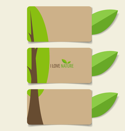 Nature banner, Eco organic labels and tags. Vector illustration.のイラスト素材