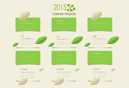2015 calendar. Vector illustration.のイラスト素材