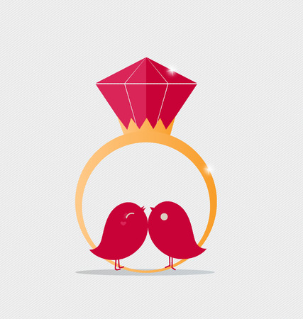 Wedding rings. Vector Illustration.のイラスト素材