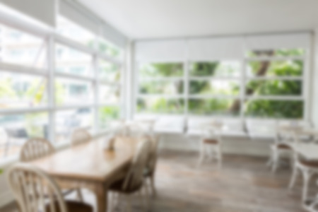 Abstract blur restaurant backgroundの写真素材