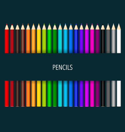 Colour pencils, vector illustration.のイラスト素材