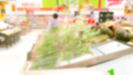 Abstract blur vegetables in supermarketの写真素材