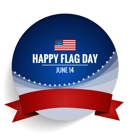 American Flag Day, 14 of June Flag Day. Vector illustration.のイラスト素材