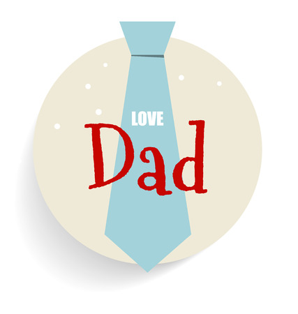 Happy fathers day card design with Big Tie. Vector Illustration.のイラスト素材