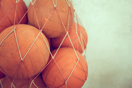 Old basketball  ( Filtered image processed vintage effect. )の写真素材