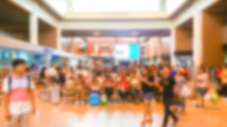 Abstract blur passenger in the airportの写真素材