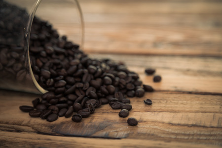 Coffee on wooden table ( Filtered image processed vintage effect. )の写真素材