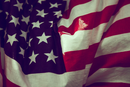 American flag in water ( Filtered image processed vintage effect. )の写真素材