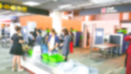 Abstract blur passenger in the airportの写真素材