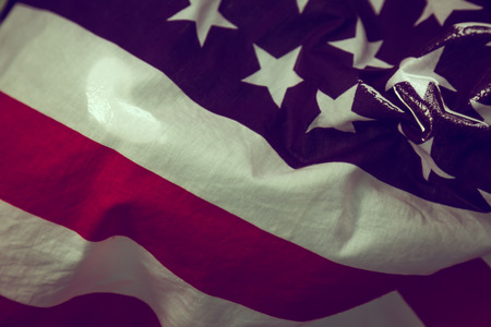 American flag in water ( Filtered image processed vintage effect. )の写真素材