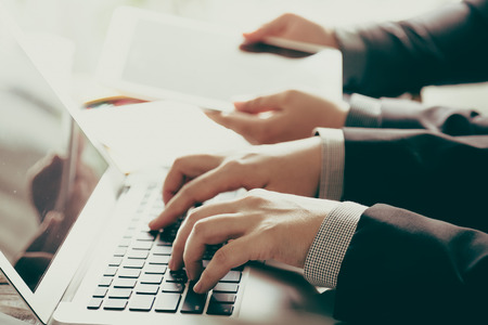 Business people meeting at office ( Filtered image processed vintage effect. )の写真素材