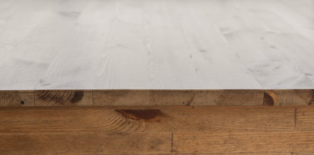 Wood table at restaurant