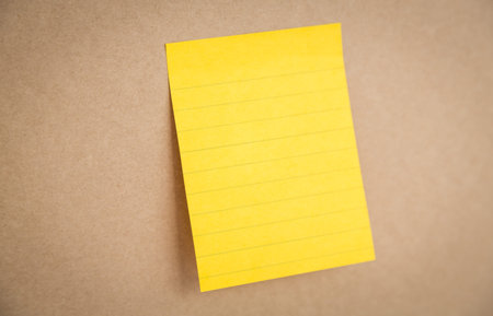 Sticky note on board