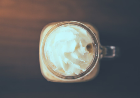 Ice coffee ( Filtered image processed vintage effect. )の写真素材