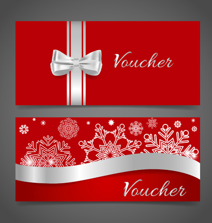 End of year sale savings labels set, price tag, sale coupon, voucher. Christmas template Design vector illustration.のイラスト素材