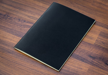 Blank catalog, magazines,book mock up on wood background