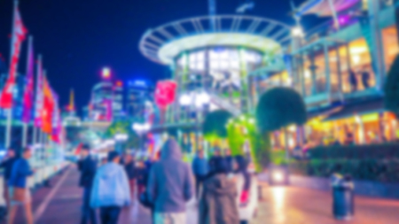 Abstract blur Street lightsの写真素材