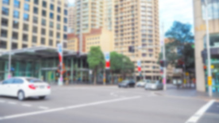 Abstract blur of car on roadの写真素材