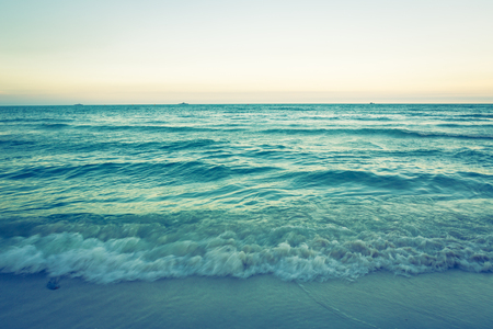 Sea and sky ( Filtered image processed vintage effect. )の写真素材