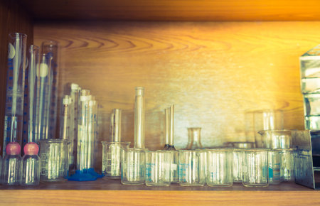 laboratory glass ( Filtered image processed vintage effect. )